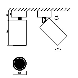 Крепление сменное М3 MINI VILLY, поворотное накладное, цвет белый SWG