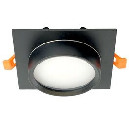 Светильник потолочный встраиваемый 15W 230V GX53, IP44, черный, квадрат, без лампы, DL505 Feron