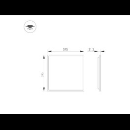 Светильник DL-TITAN-S600x600-40W Day4000 (WH, 120 deg, CRI90, 230V) (Arlight, IP40 Металл, 5 лет)