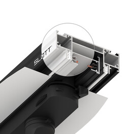 Интрудер (профиль) для встраивания однофазного трека в натяжной потолок, 2м Novotech