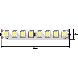 Лента светодиодная ПРО SMD2835 160LED/м 14,4Вт/м 24В IP20 Цвет:Теплый белый (1метр) SWG