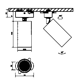 Крепление сменное М2 MINI VILLY трековое однофазное белый SWG