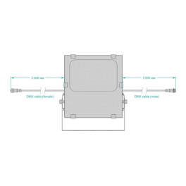 Прожектор светодиодный заливного света FF 220В 100Вт RGB DMX 120° кабель 3,5м SignImpress
