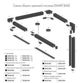 Подвод питания для шинопровода SMART ONE черный Denkirs