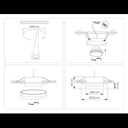 Светильник встраиваемый TN5214 WH белый GX53 Ambrella light