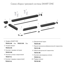 Комплект соединителей прямых SMART ONE TR3043-AL Denkirs