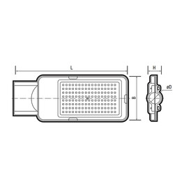 Светильник светодиодный консольный PSL 08 50w 5000K GR 120° IP65 Jazzway