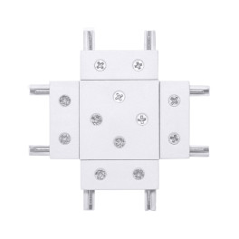 Коннектор X образный к шинопроводу однофазному магнитному Thin Белый SignImpress