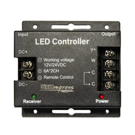 Контроллер с пультом управления сенсорным Mix 12/24В 128/288Вт Чёрный SignImpress