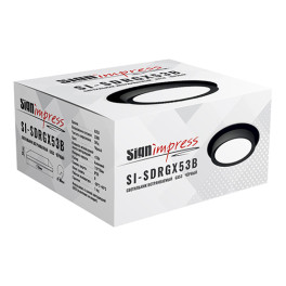 Светильник встраиваемый GX53 с накладкой круг Чёрный SignImpress
