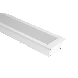 Профиль встраиваемый алюминиевый LE.6332, белый (2.5м) SWG