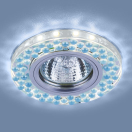 Светильник встраиваемый с подсветкой 2194 MR16 зеркальный/голубой Elektrostandard (распродажа)