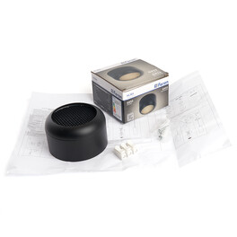 Светильник потолочный HL364 Barrel ECHO 12W, 230V, GX53, чёрный Feron