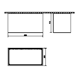 Светильник накладной прямоугольник GW, белый, 20Вт, IP20, Нейтральный белый SWG
