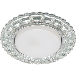 Светильник встраиваемый с подсветкой CD4045 20LED*2835 SMD 4000K, 15W GX53, без лампы, прозрач Feron