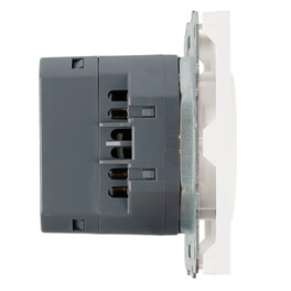 Розетка 1-местная з/ш с/з 16А + USB + Type C (механизм), 250В, 20W, серия Эмили, белый фарфор