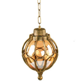 Светильник подвесной декоративный PL3705 60W 230V E27 180*180*790мм черное золото (на цепочке) Feron