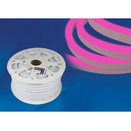 Неон гибкий ULS-N21-2835-120LED/m-8mm-IP67-220V-8W/m-50M-PINK бобина (1 метр) 50м. Uniel