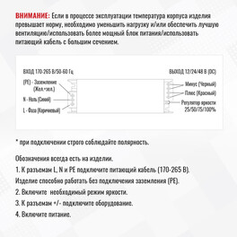 Блок питания ПРО регулятор яркости 600Вт 24В IP20 SignImpress