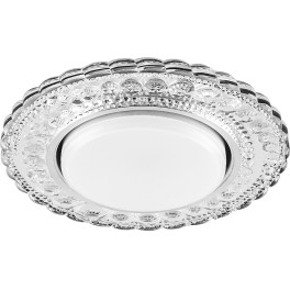 Светильник встраиваемый с подсветкой CD4024 GX53 4000K 11W прозрачный хром Feron