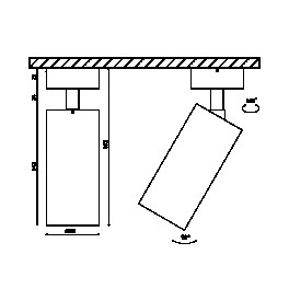 Крепление сменное М3 для светильников VILLY, поворотное накладное, цвет черный SWG