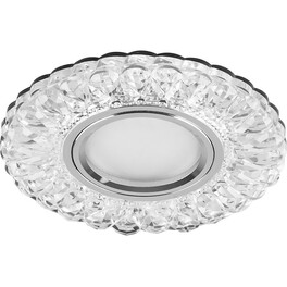 Светильник встраиваемый с белой LED подсветкой CD938 потолочный MR16 G5.3 прозрачный Feron
