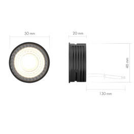 Светодиодный модуль черный керамический корпус DK4000-7W-BK Denkirs