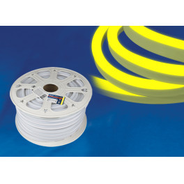 Неон гибкий ULS-N21-2835-120LED/m-8mm-IP67-220V-8W/m-50M-YELLOW бобина (1 метр) 50м. Uniel