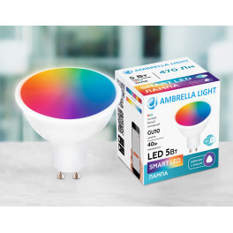 Светодиодная лампа Smart LED MR16 5W+RGB 3000K-6400K 220-240V 