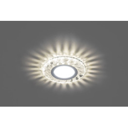 Светильник встраиваемый с подсветкой 15LED*2835 SMD 4000K, MR16 50W G5.3, белый, хром, CD907 Feron