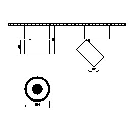 Светильник накладной наклонный LK Белый 15Вт IP20 Теплый белый (3000К) SWG