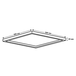 Светодиодная панель PPL 588/G OPAL 40w 4000K BLACK IP40 Jazzway