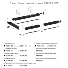 Подвод питания для шинопровода SMART ONE черный Denkirs