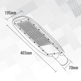 Светильник консольный светодиодный LD039 220В 100Вт 5000К 144д 90гр IP65 SignImpress