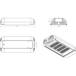 Светильник консольный ДКУ 07-104-850-Д120 (104 Вт, до 13509 Лм, 6 кг) Ферекс