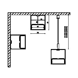 Профиль подвесной/накладной алюминиевый LS.7477 (2.5м) SWG