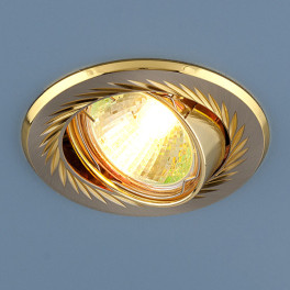 Светильник встраиваемый поворотный 704 MR16 сатин никель/золото Elektrostandard (распродажа)