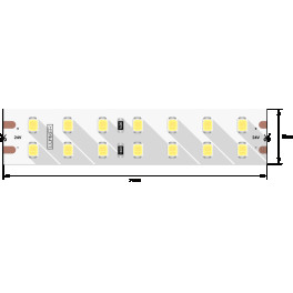 Лента светодиодная LUX2835 196LED/м 18Вт/м 24В IP33 Цвет:Нейтральный белый (4000K) (1метр) SWG