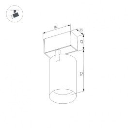 Светильник MAG-SPOT-45-R85-7W Day4000 (WH, 24 deg, 24V) (IP20 Металл, 3 года )arlight  