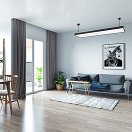 Светильник светодиодный накладной PSO-01 45w 4000K BLACK 1200х180 IP40 Jazzway 