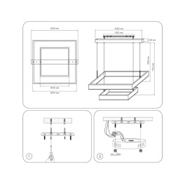 Подвесной светодиодный светильник с пультом управления FA6631/2 WH белый 108W Ambrella light