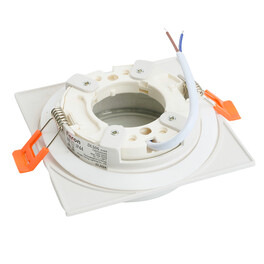 Светильник потолочный встраиваемый 15W 230V GX53, IP44, белый, квадрат, без лампы, DL505 Feron