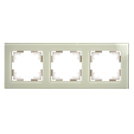 Рамка 3-местная, стекло, серия Катрин, GFR00-7003-07, дымчатый