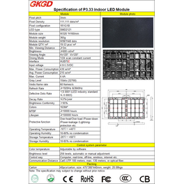 Модуль светодиодный Indoor P3,33 SMD RGB HJMA109-094 (Уценка,после ремонта, гарантия 6 месяцев)