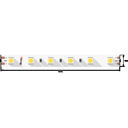 Лента светодиодная LUX5050 60LED/м 14,4Вт/м 24В IP33 Цвет:Теплый белый (2700K) (1метр) SWG