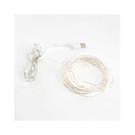 Гирлянда линейная CL576 Роса, статичная, 10м USB мультиколор , прозрачный шнур Feron