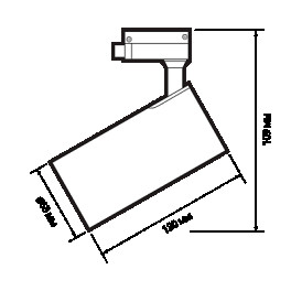 Трековый светильник светодиодный PTR 0715 15w 5000K 24° BL IP40 Jazzway