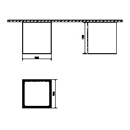 Светильник накладной квадрат GW белый 10Вт IP20 Теплый белый (3000К) SWG