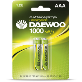 Батарейка акк. DAEWOO AAA (1000mAh) BL-2 - 1шт.