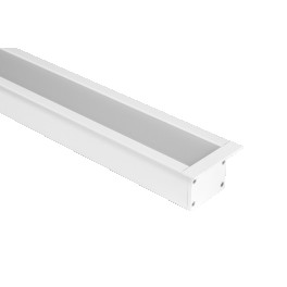 Профиль встраиваемый алюминиевый LE.4932, белый (2.5м) SWG